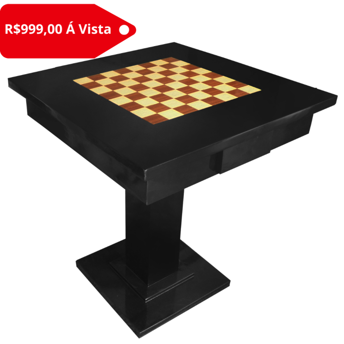 Mesa de Xadrez Preta